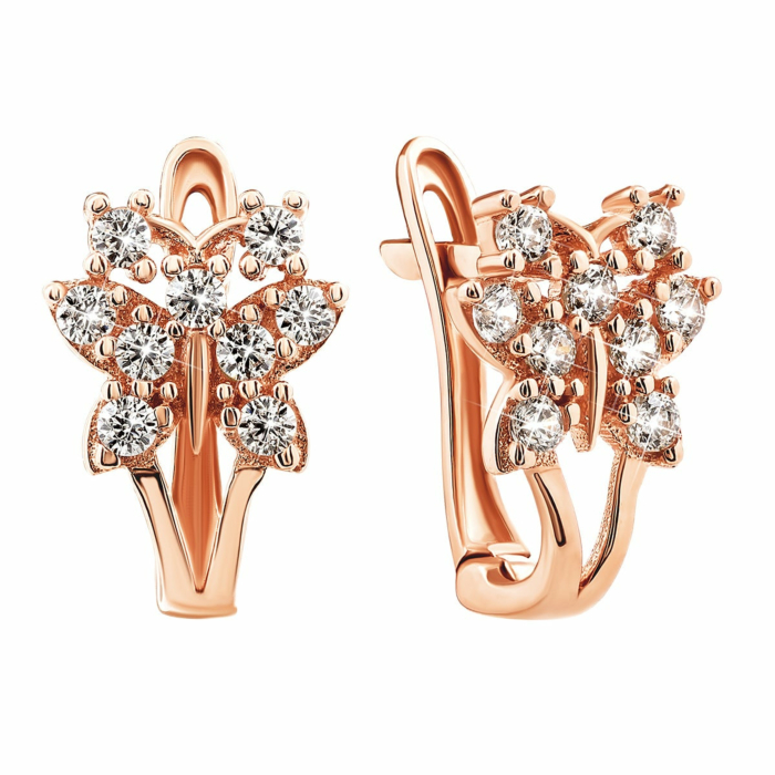 Золоті сережки з фіанітами. Артикул UG5СВ233и