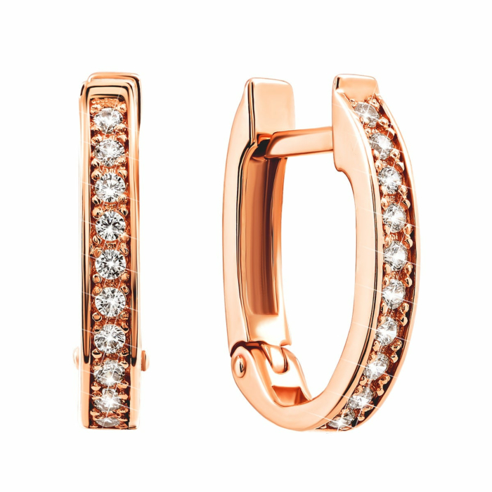 Золотые серьги с фианитами. Артикул UG5СВ245и