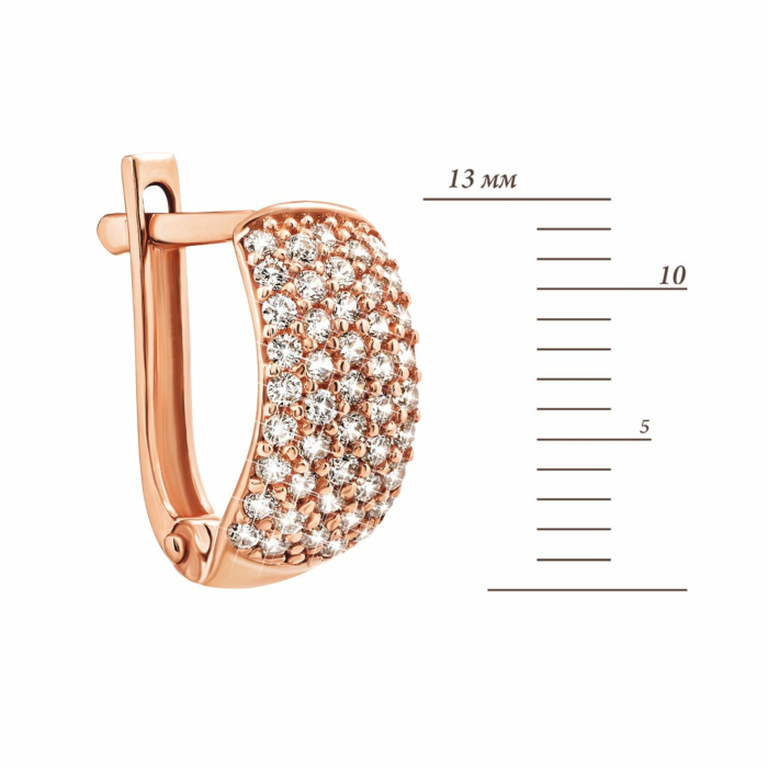 Золотые серьги с фианитами. Артикул UG5СВ246и