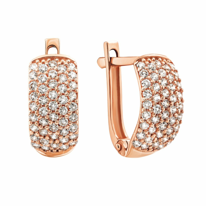 Золотые серьги с фианитами. Артикул UG5СВ246и