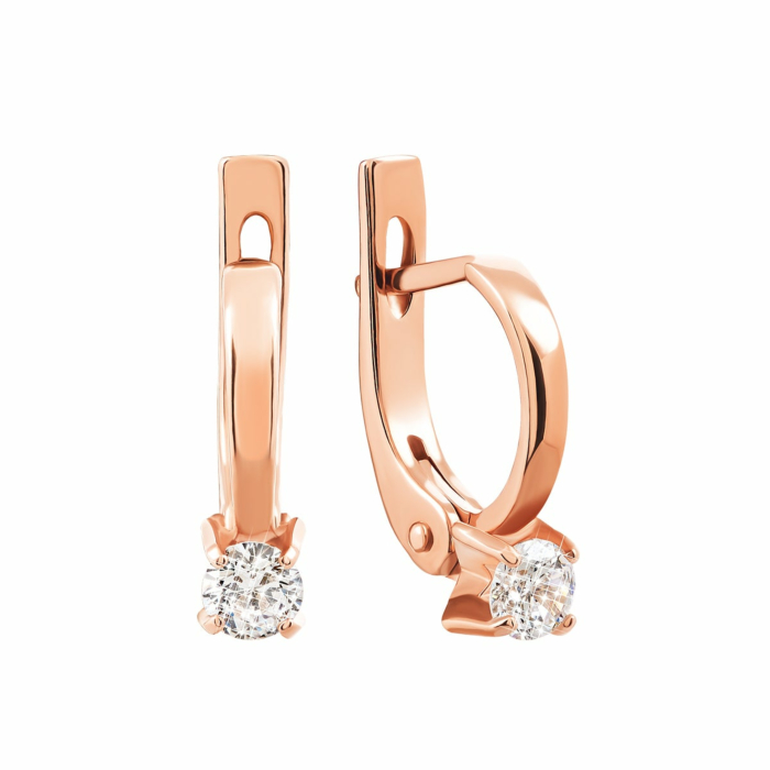 Золоті сережки з фіанітами. Артикул UG5СВ473и