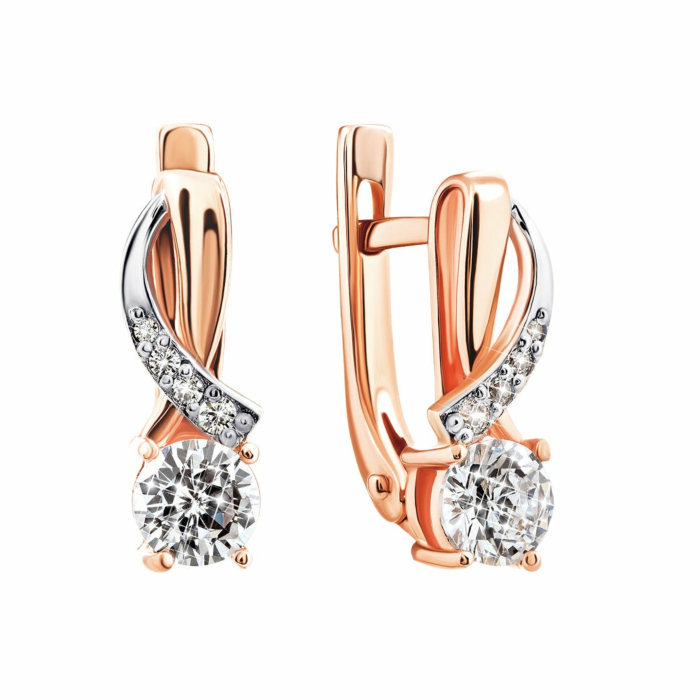 Золоті сережки з фіанітами. Артикул UG5СВ941и