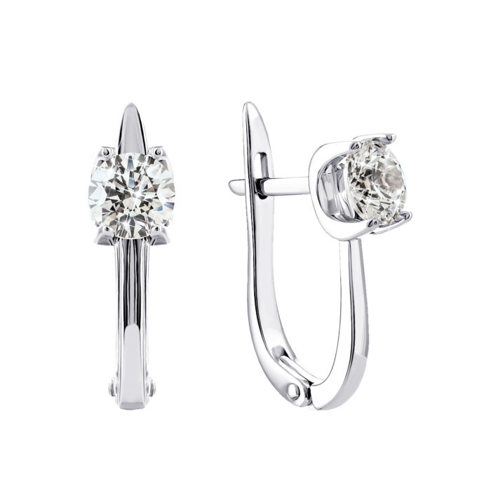 Золоті сережки з фіанітами S Zirconia. Артикул UG5С4179/1 Sw