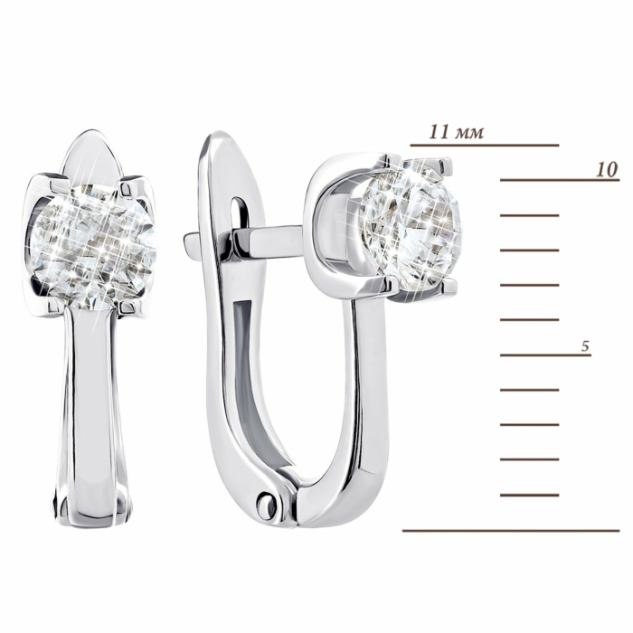 Золоті сережки з фіанітами Royal Zirconia. Артикул UG5С4189/1 Royal