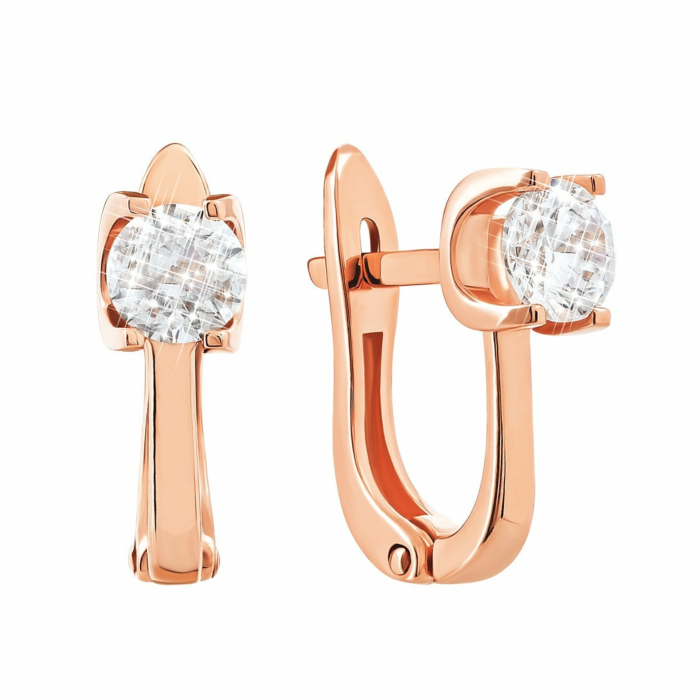 Золоті сережки з фіанітами Royal Zirconia. Артикул UG5С4189 Royal