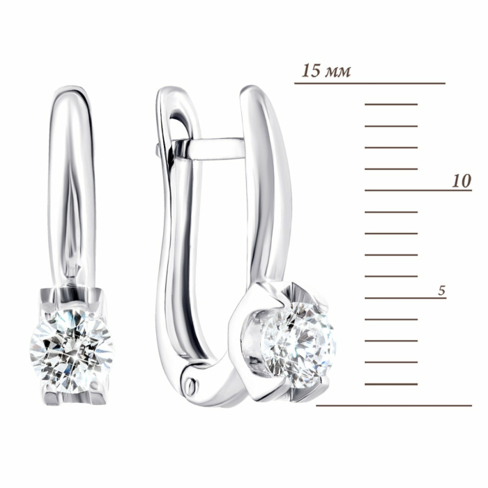 Золоті сережки з фіанітами Royal Zirconia. Артикул UG5С4199/1 Royal