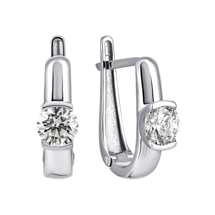 Золоті сережки з фіанітами S Zirconia. Артикул UG5С4252/1 Sw