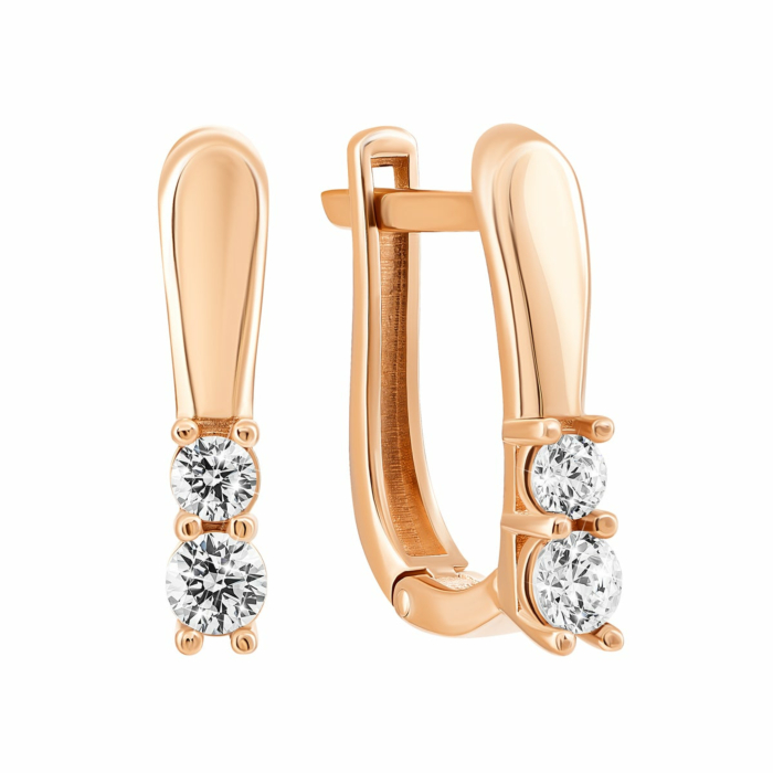 Золоті сережки з фіанітами S. Артикул UG5С4286 Sw