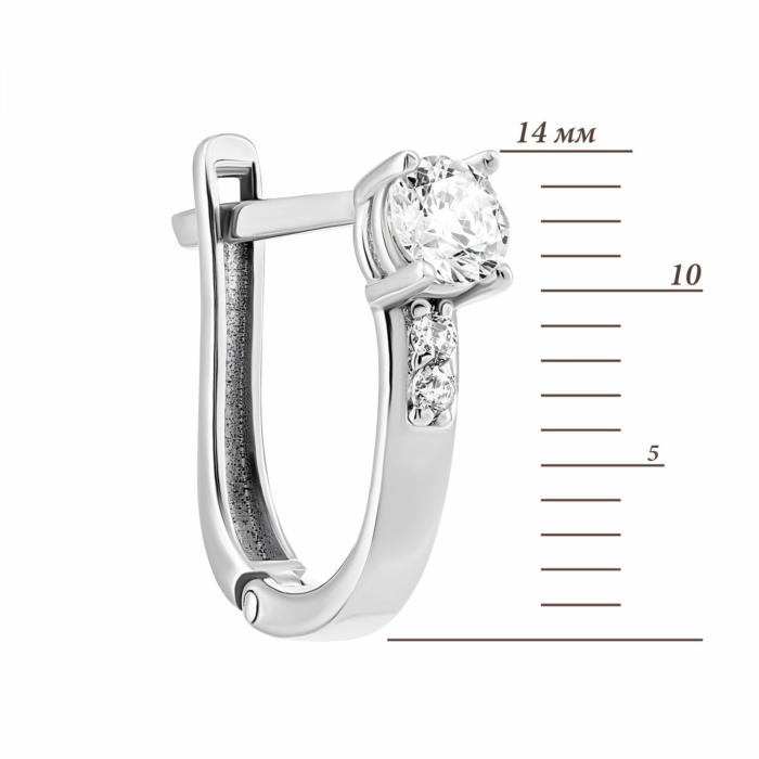 Золоті сережки з фіанітами S. Артикул UG5С4287/1 Sw