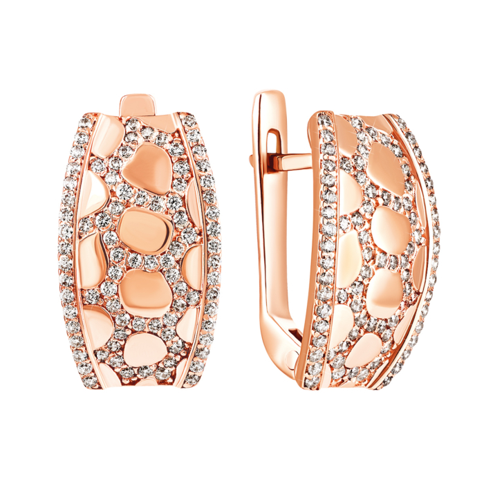 Золотые серьги с фианитами. Артикул UG5с181