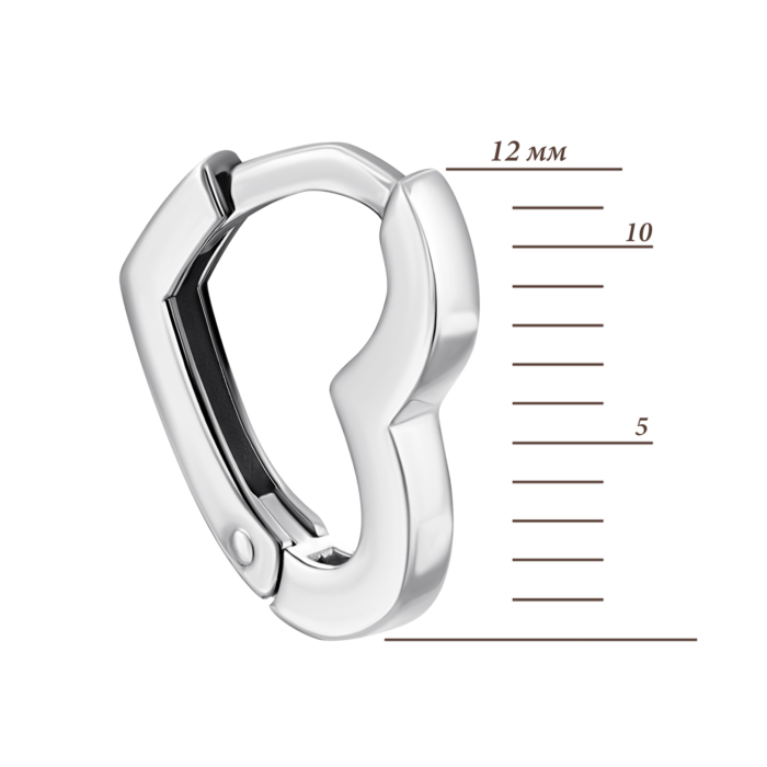 Золотые серьги Сердце.Артикул UG5СБ379.1