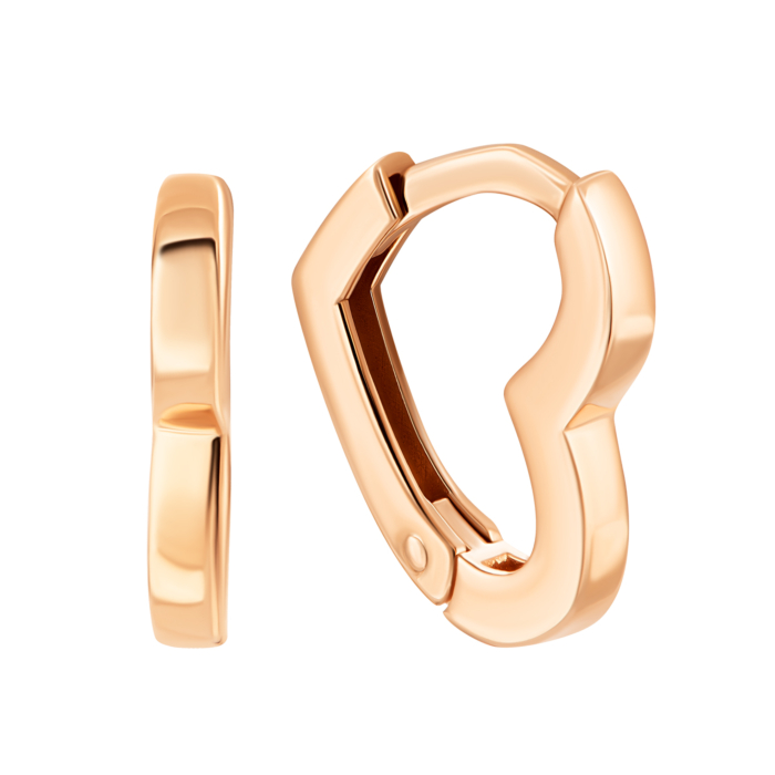 Золоті сережки Серце.Артикул UG5СБ379