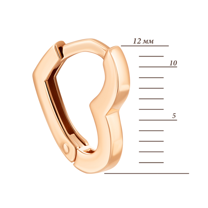 Золоті сережки Серце.Артикул UG5СБ379