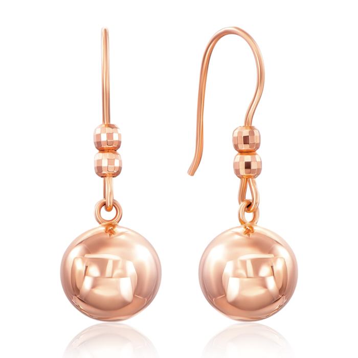 Золоті сережки «Сфери» без вставки. Артикул 02966/01/0