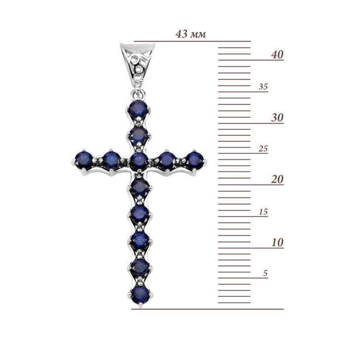 Золотий хрестик з сапфірами. Артикул UG53101032602 к сап