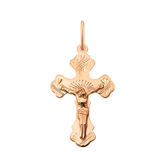 Золотий хрестик. Розп'яття Христове.Артикул UG5к001