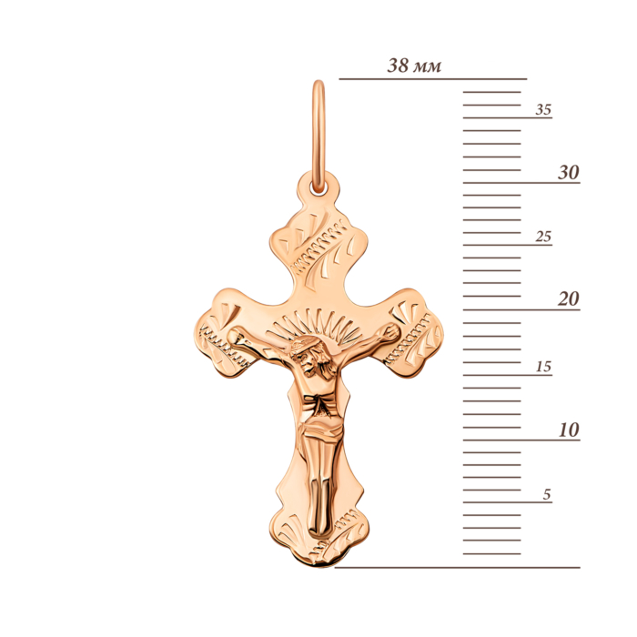 Золотий хрестик. Розп'яття Христове.Артикул UG5к001