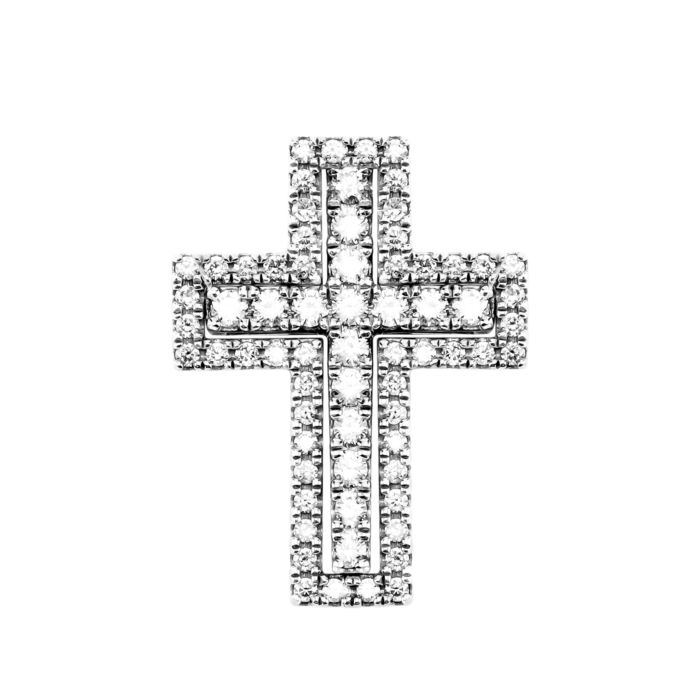 Золотой крестик c бриллиантами. Артикул UG53109472202