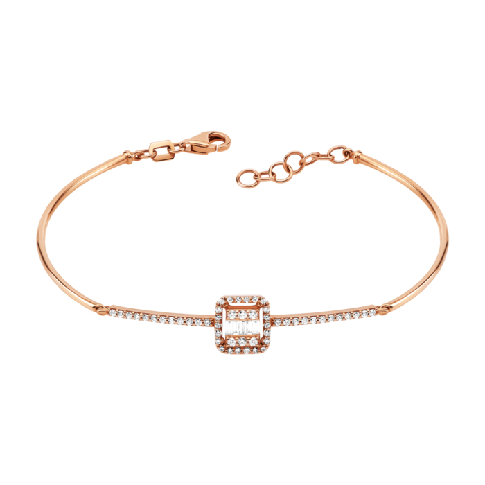 Золотий браслет з діамантами. Артикул UG55111010201 бр