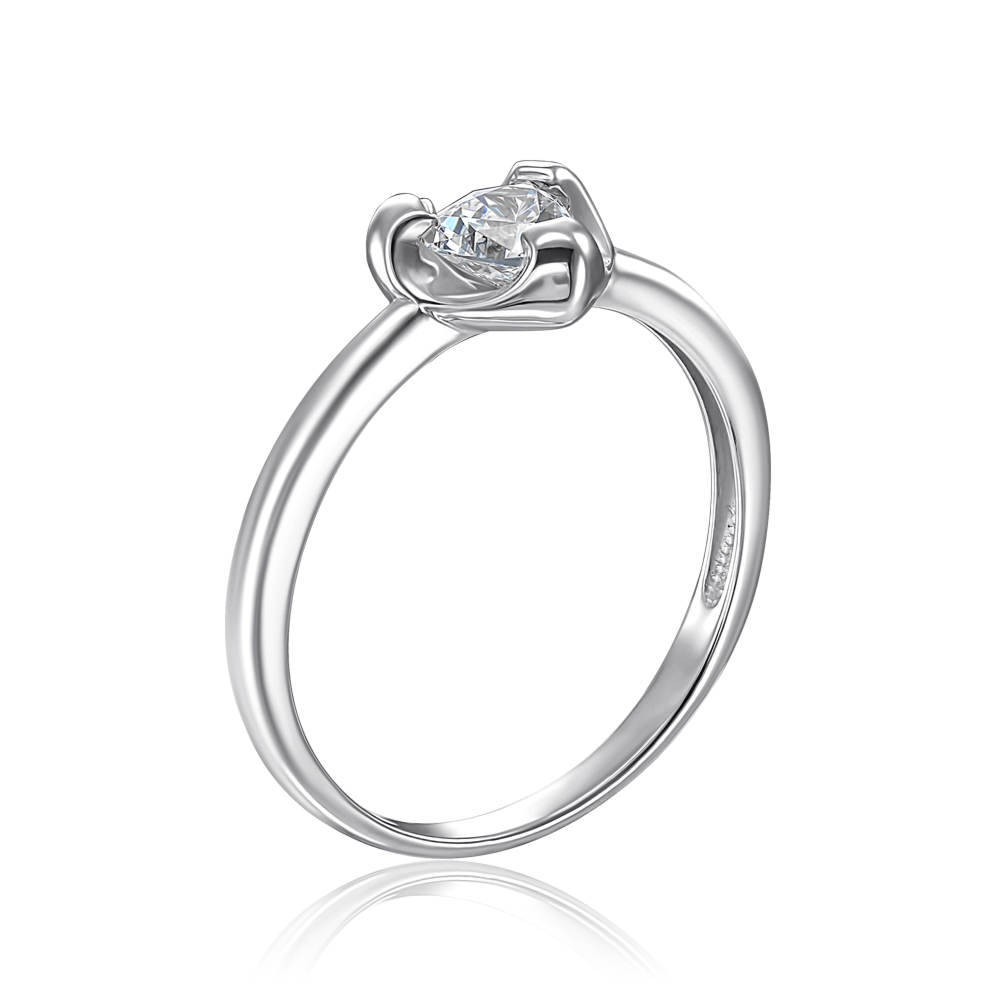 Срібна каблучка з фіанітом 001002/12/1/1686