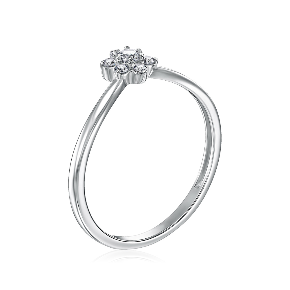 Серебряное кольцо с фианитами 001436/12/1/752