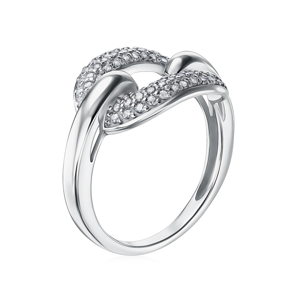 Серебряное кольцо с фианитами 001526/12/1/1