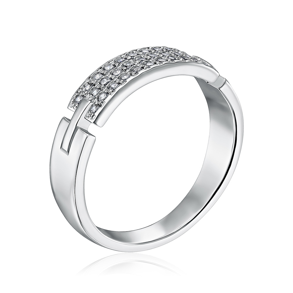 Срібна каблучка з фіанітами 00300/12/1/13