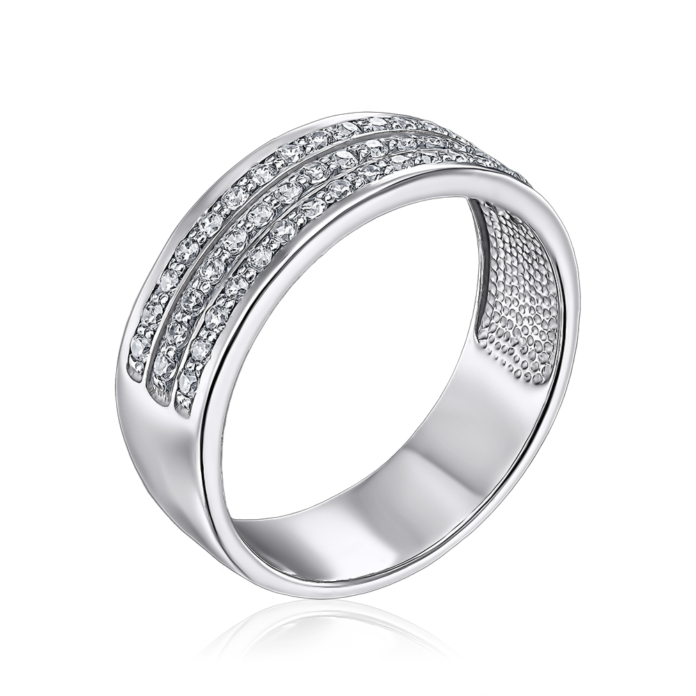 Срібна каблучка з фіанітами 00340/12/1/13