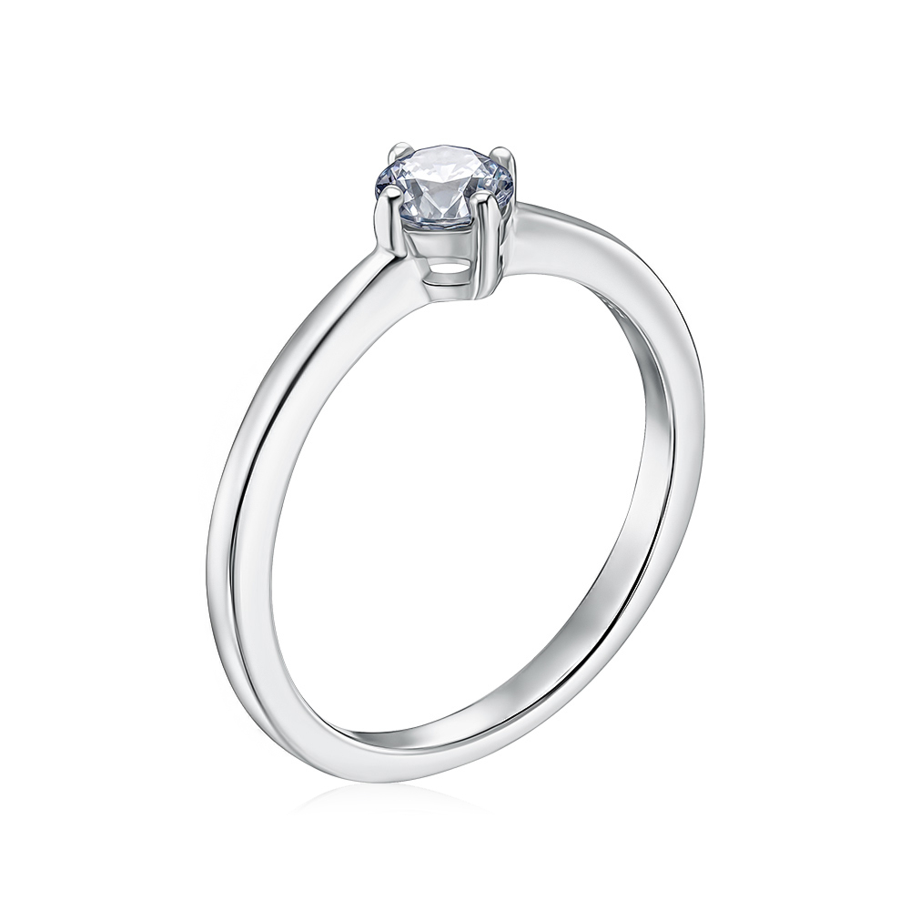 Срібна каблучка з фіанітом Tesori 00893/12/1/4028