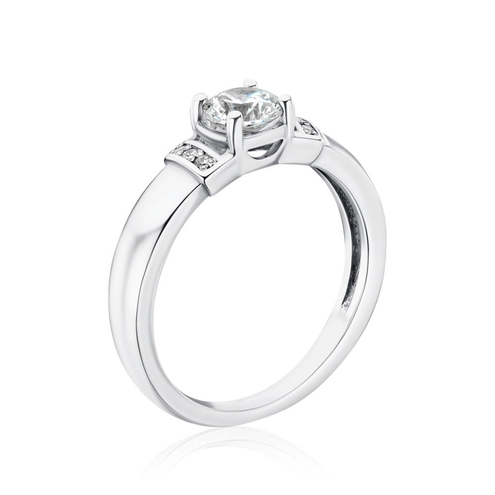 Серебряное кольцо с фианитами 00914/12/1/343