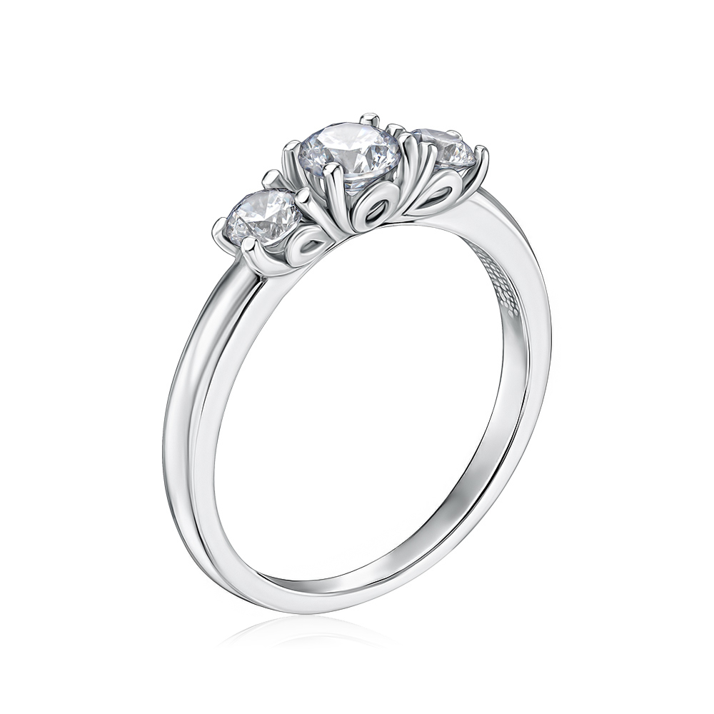 Серебряное кольцо с фианитами 00916/12/1/4036