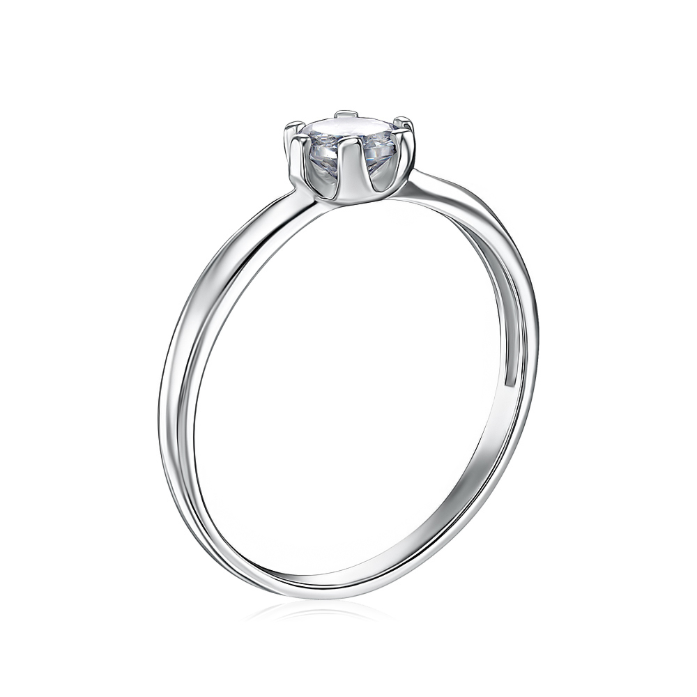 Серебряное кольцо с фианитом 00921/12/1/22