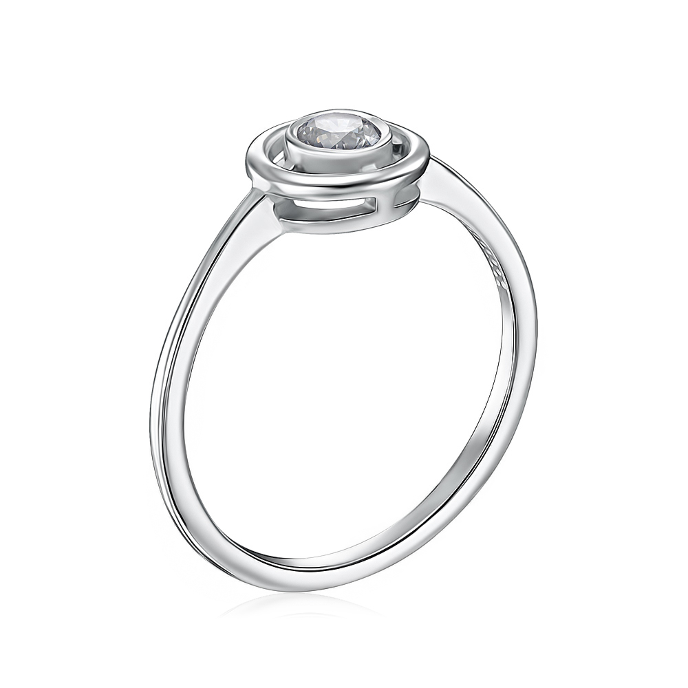 Серебряное кольцо с фианитом Tesori 00922/12/1/4030