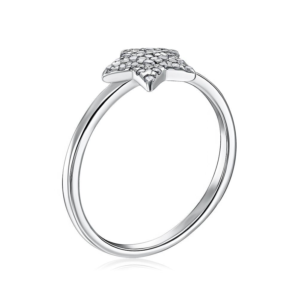 Серебряное кольцо с фианитами 00926/12/1/36