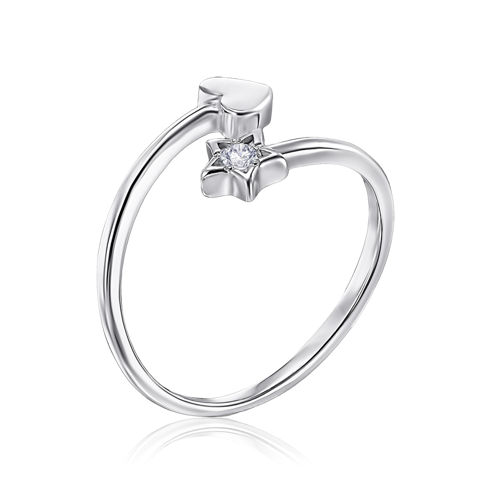 Срібна каблучка з фіанітами 00931/12/1/64