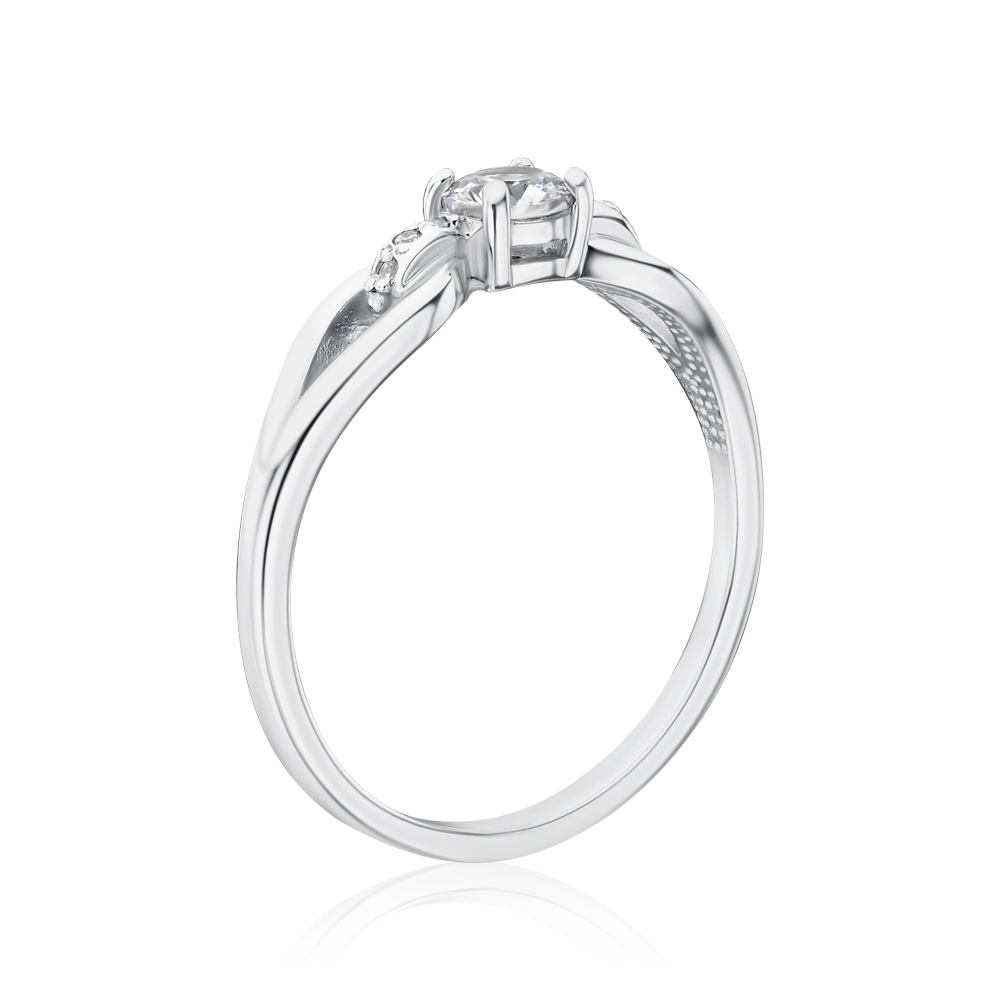 Срібна каблучка з фіанітами 00935/12/1/1671