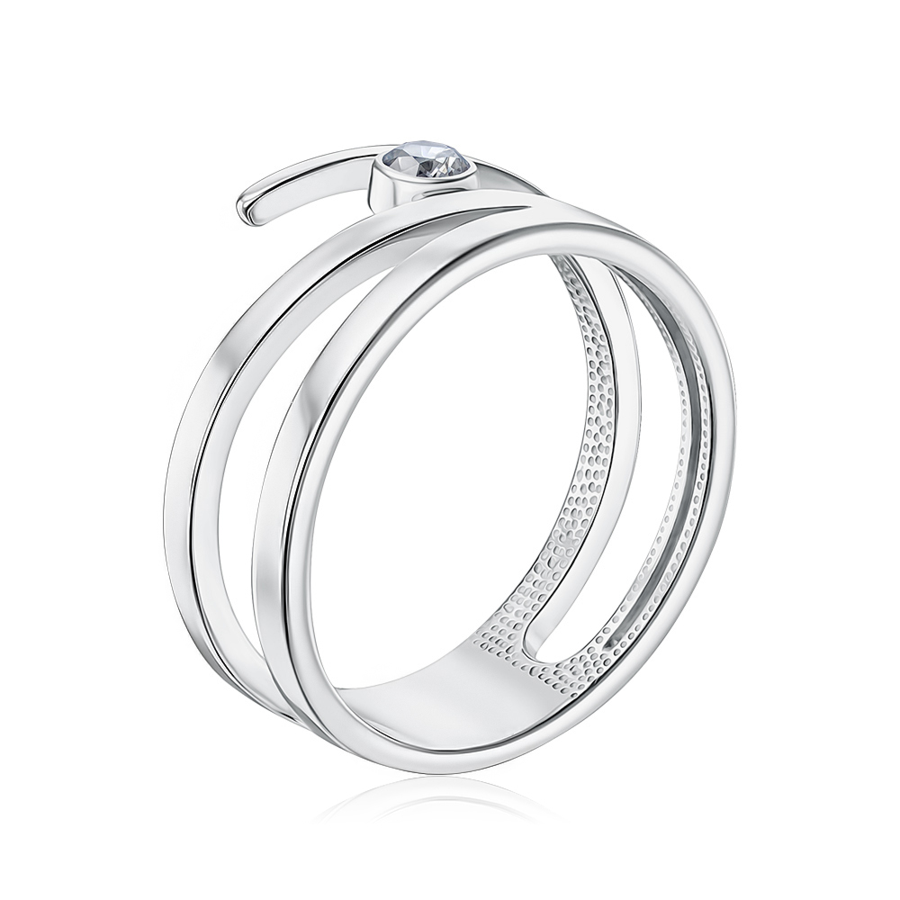 Серебряное кольцо с фианитом 00945/12/1/28