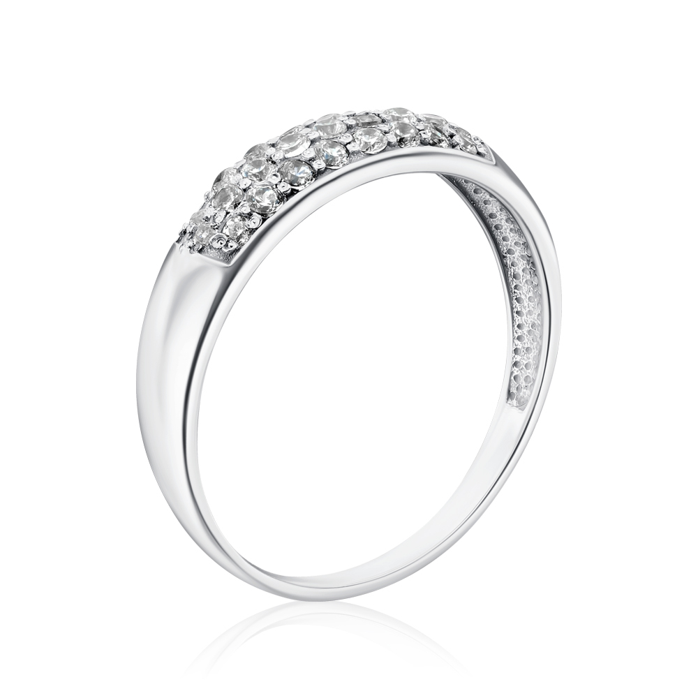 Серебряное кольцо с фианитами 00964/12/1/43