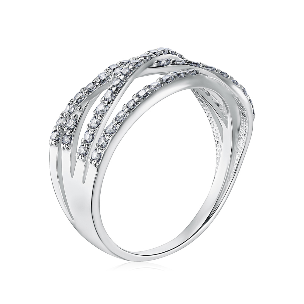 Серебряное кольцо с фианитами 00975/12/1/13