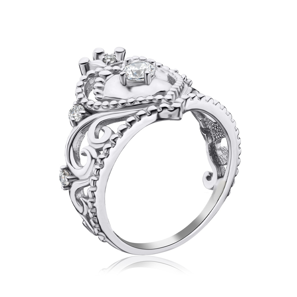 Серебряное кольцо с фианитами S 00985/12/1/3670