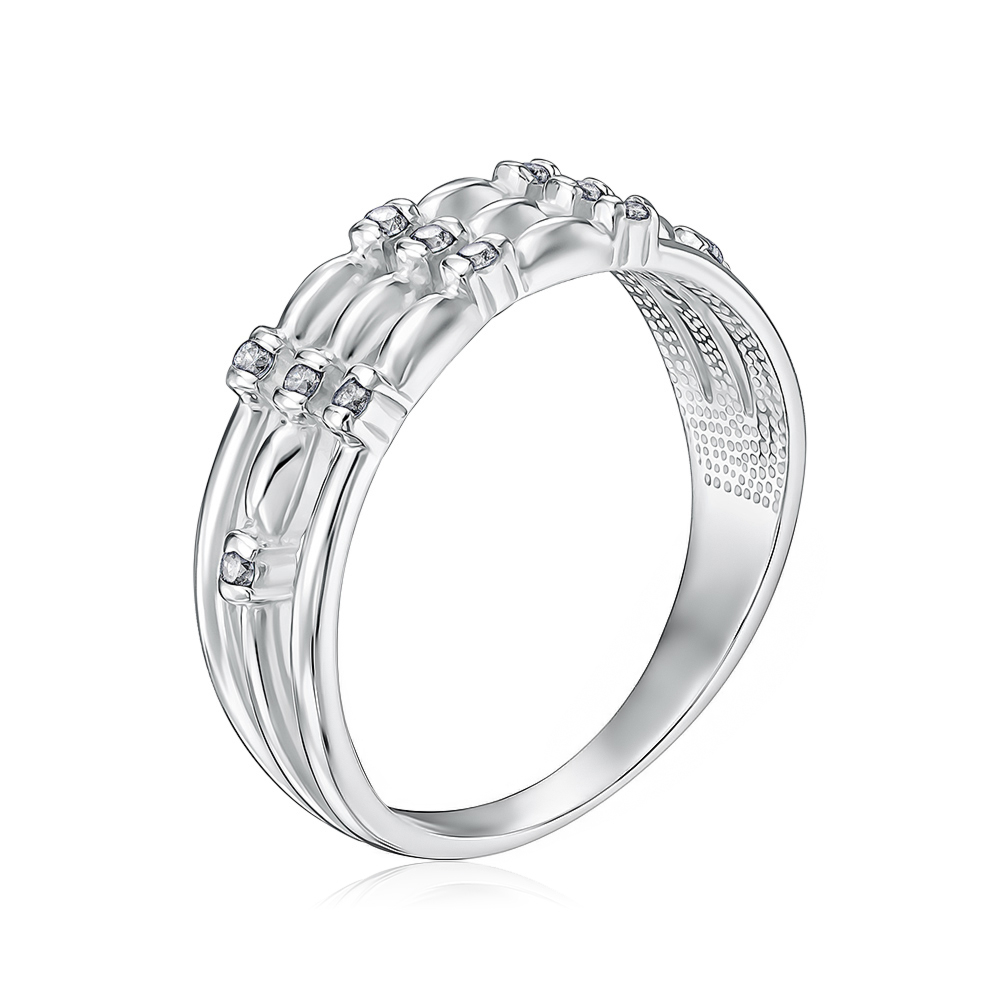 Серебряное кольцо с фианитами 00997/12/1/13