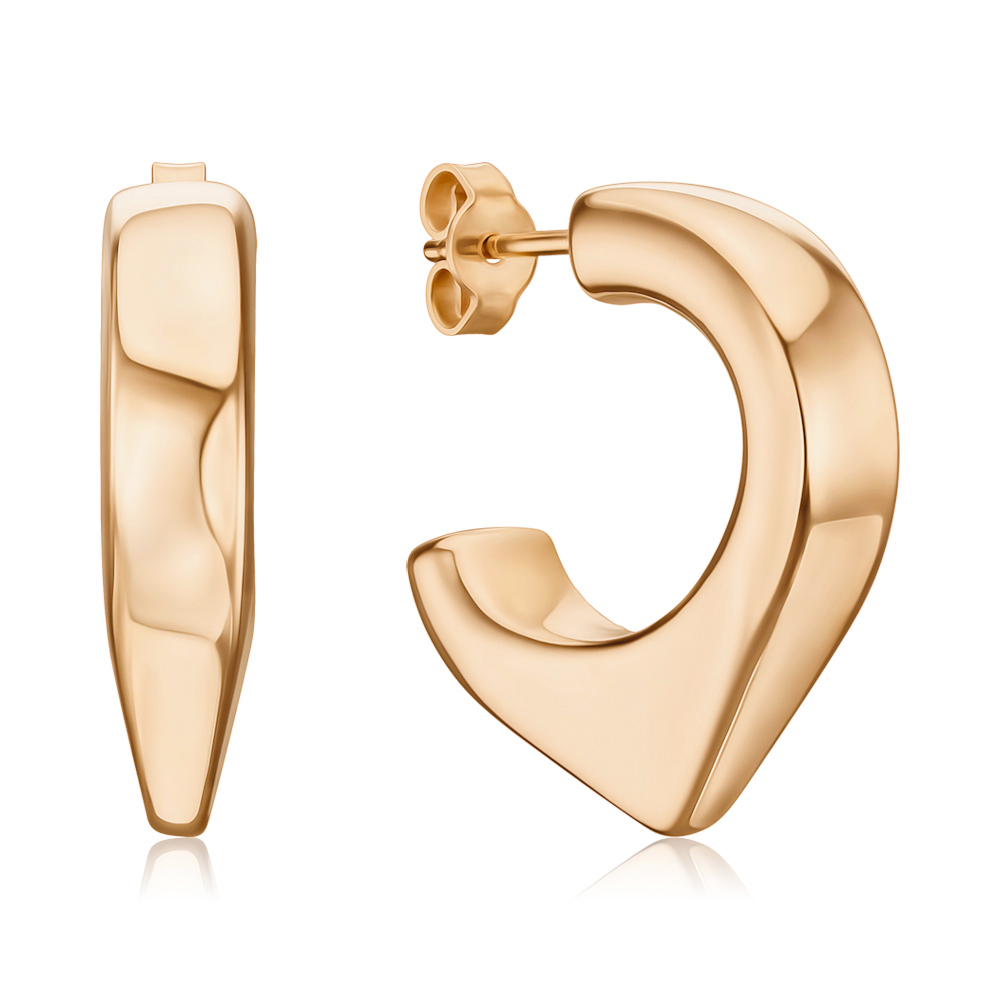 Золотые серьги-пуссеты без вставки 02542/01/0