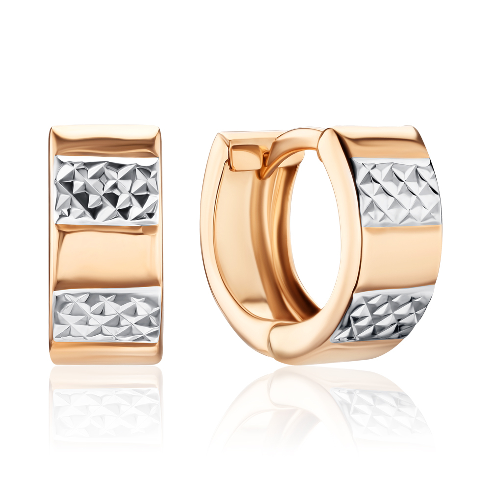 Золоті сережки-конго без вставки 02947-10/01/3