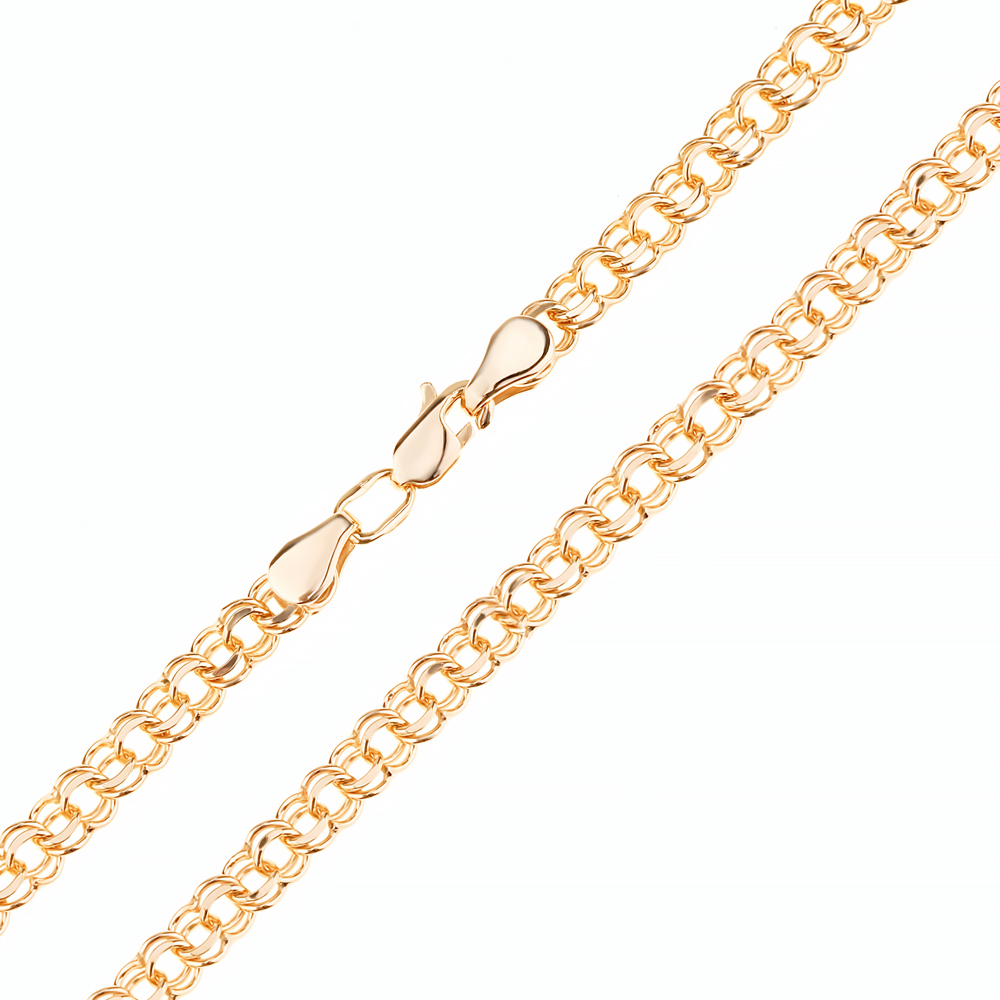 Срібний позолочений ланцюжок 06066-10-5/17