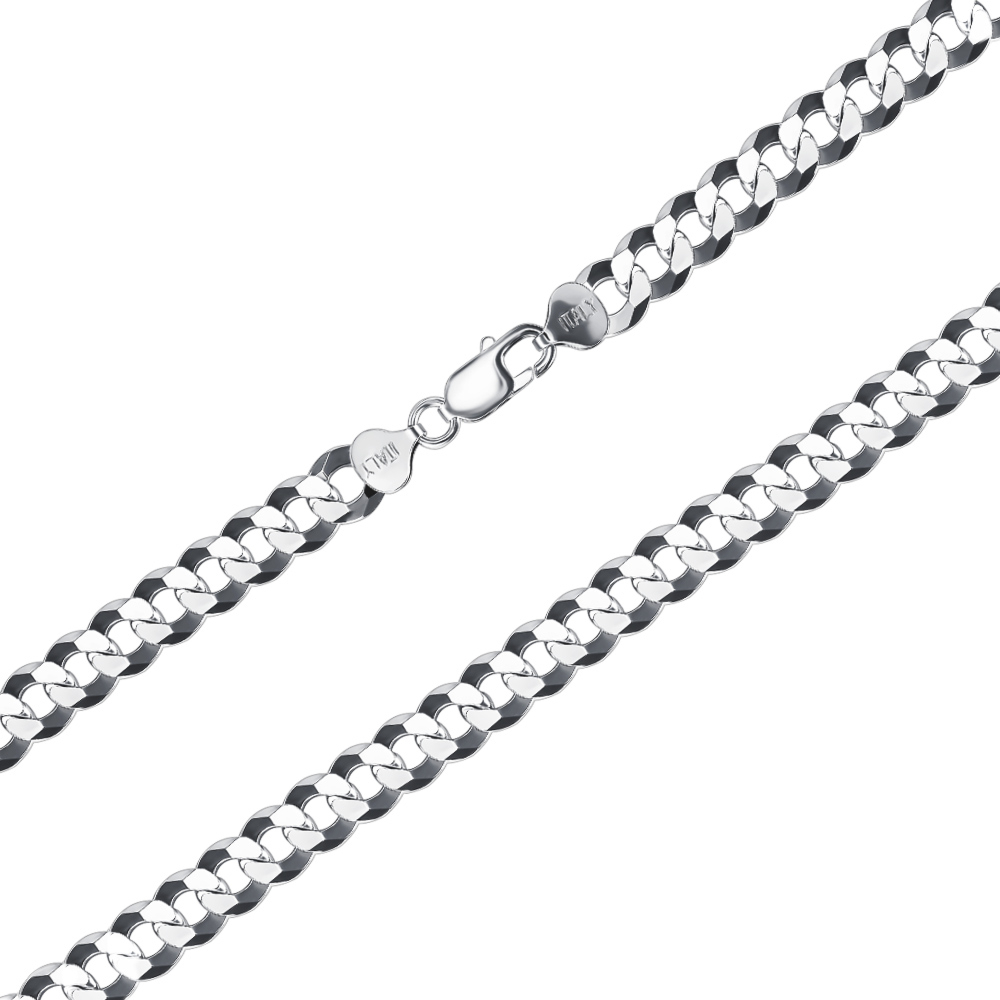 Серебряная цепочка. Артикул 08 S. FLAT-7-L/12