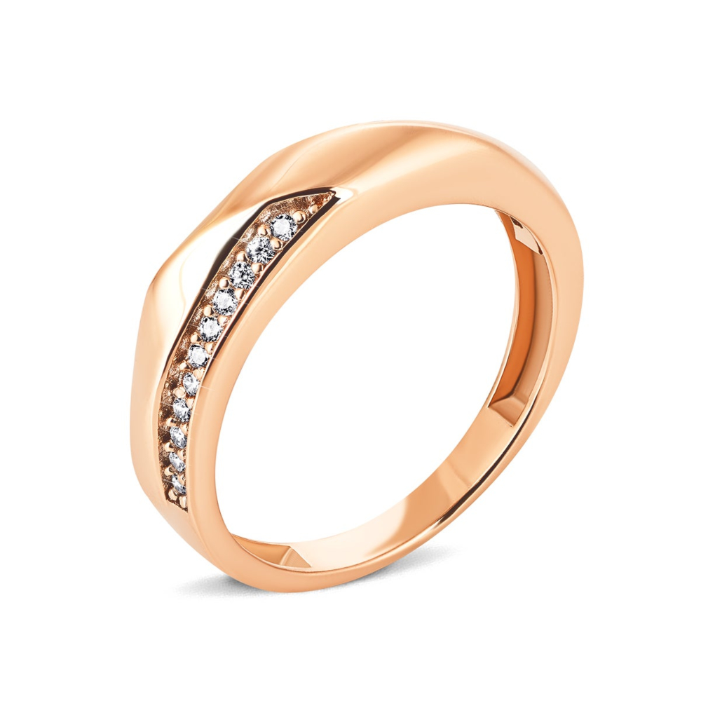 Золотое кольцо с фианитами. Артикул UG51/101/023