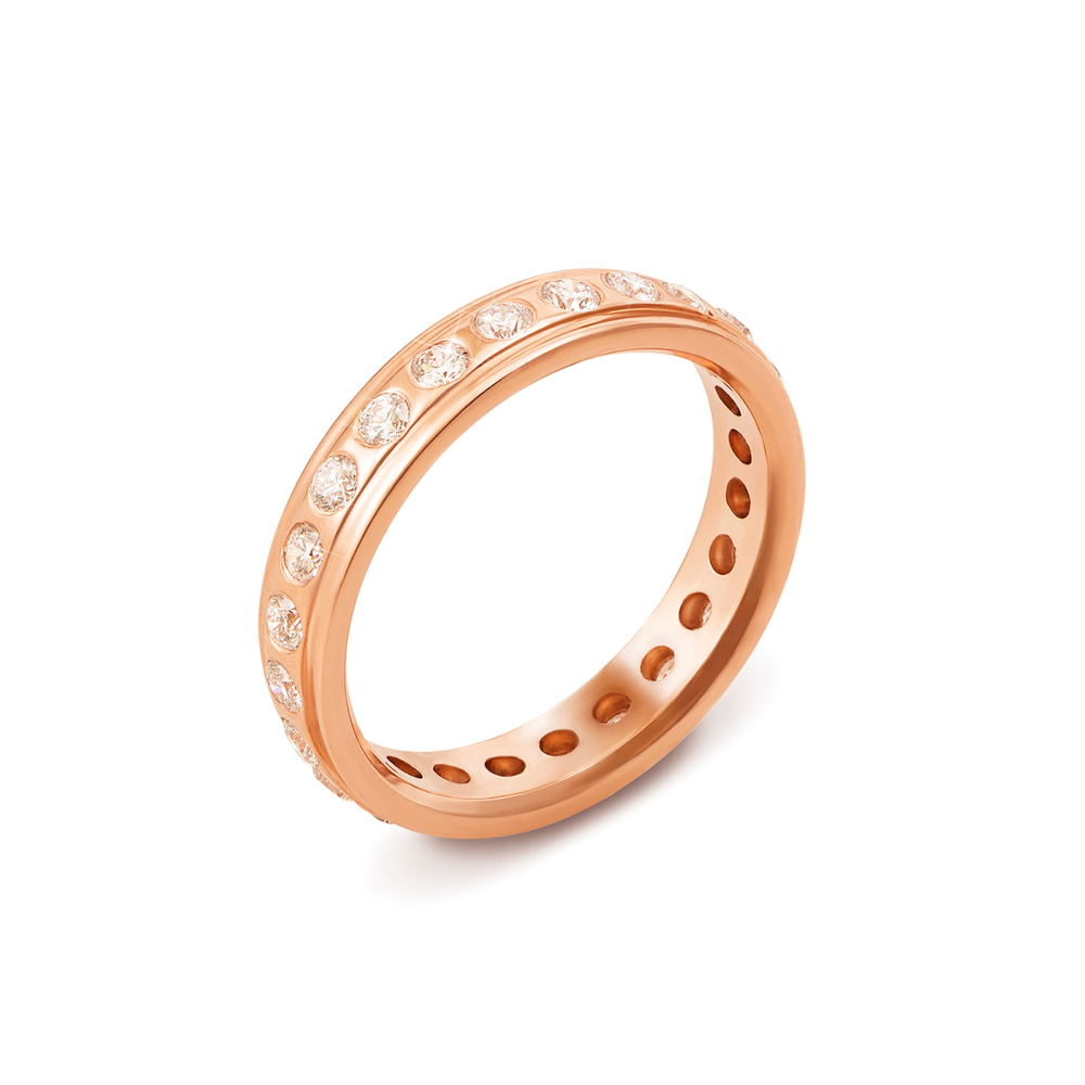 Обручальное кольцо с бриллиантами. Артикул 10002/2.25