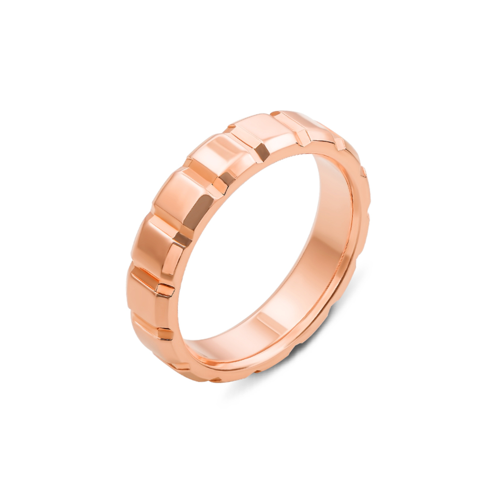 Обручальное кольцо с алмазной гранью. Артикул 10003
