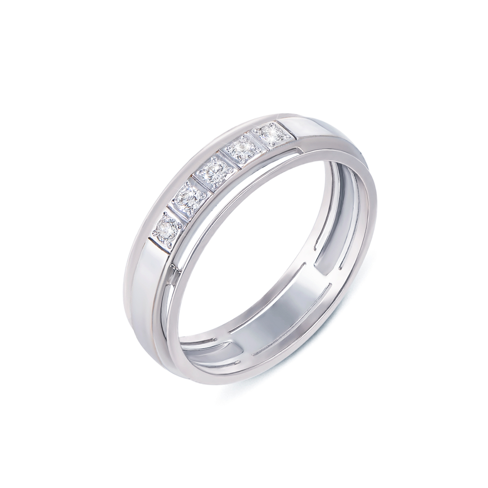 Обручальное кольцо с бриллиантами. Артикул 1013/2.25б