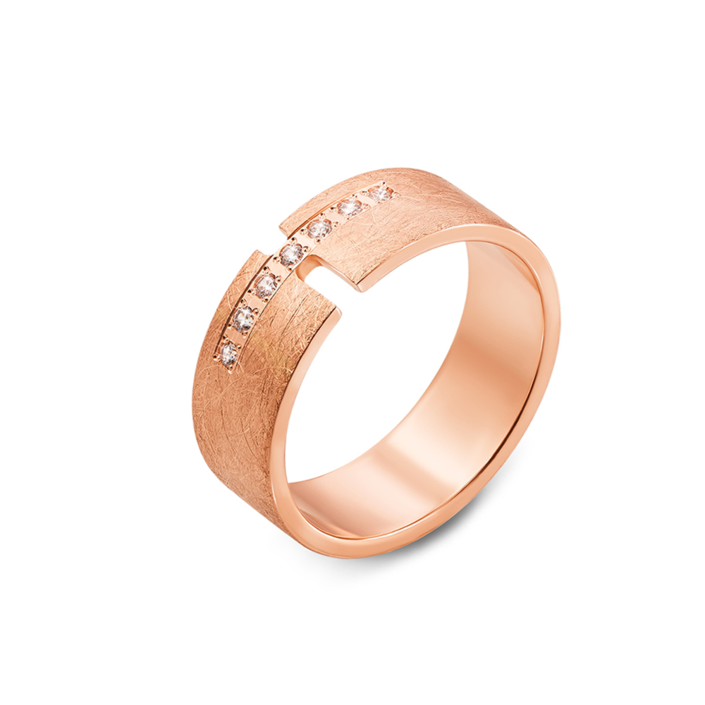 Обручальное кольцо с фианитами. Артикул 10146/1